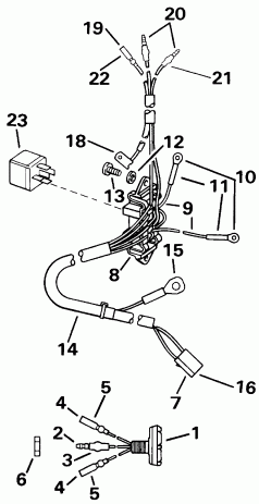 ����� Evinrude E70TTLEIE 1991  - wer Trim/tilt Electrical / wer Trim / tilt ���������