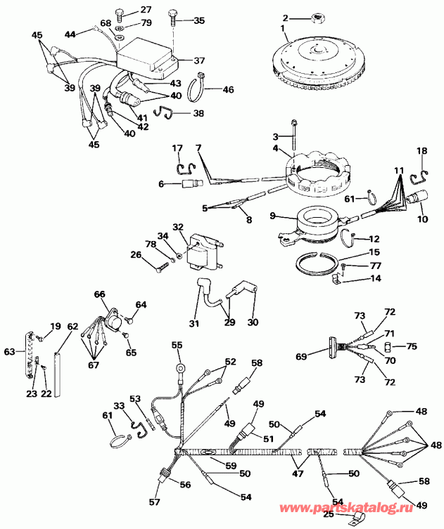 ����� EVINRUDE E85TTLEIE 1991  - nition System - nition System