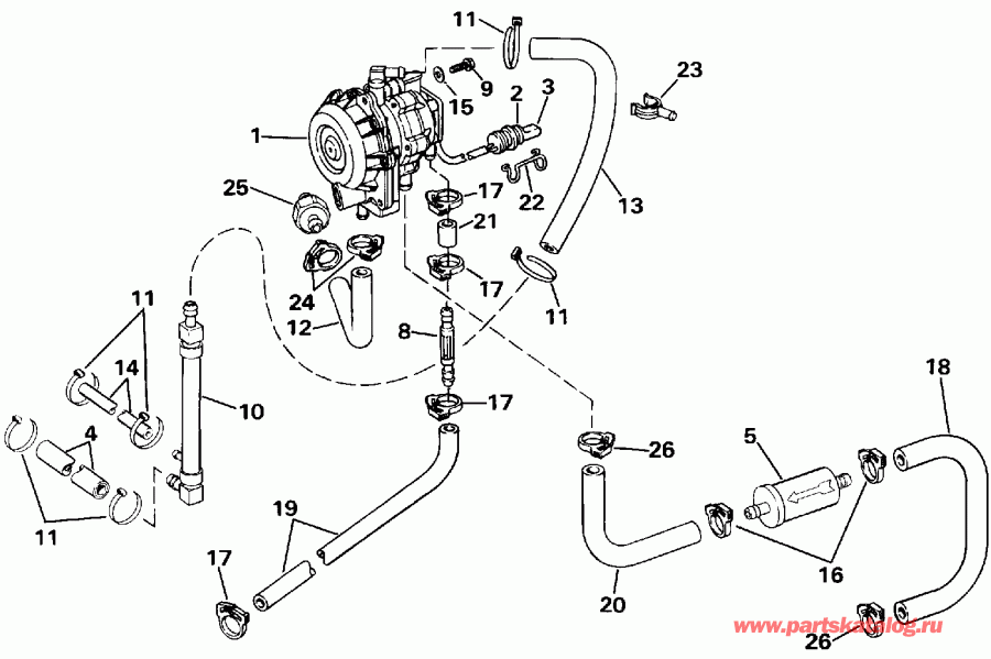 ��������� Evinrude E85TTLEIE 1991  - o2 Pump / o2 �����
