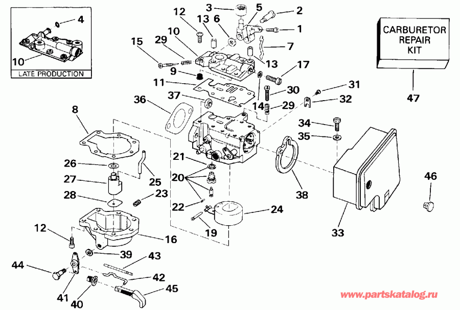����� EVINRUDE E8RLEIA 1991  - rburetor - rburetor
