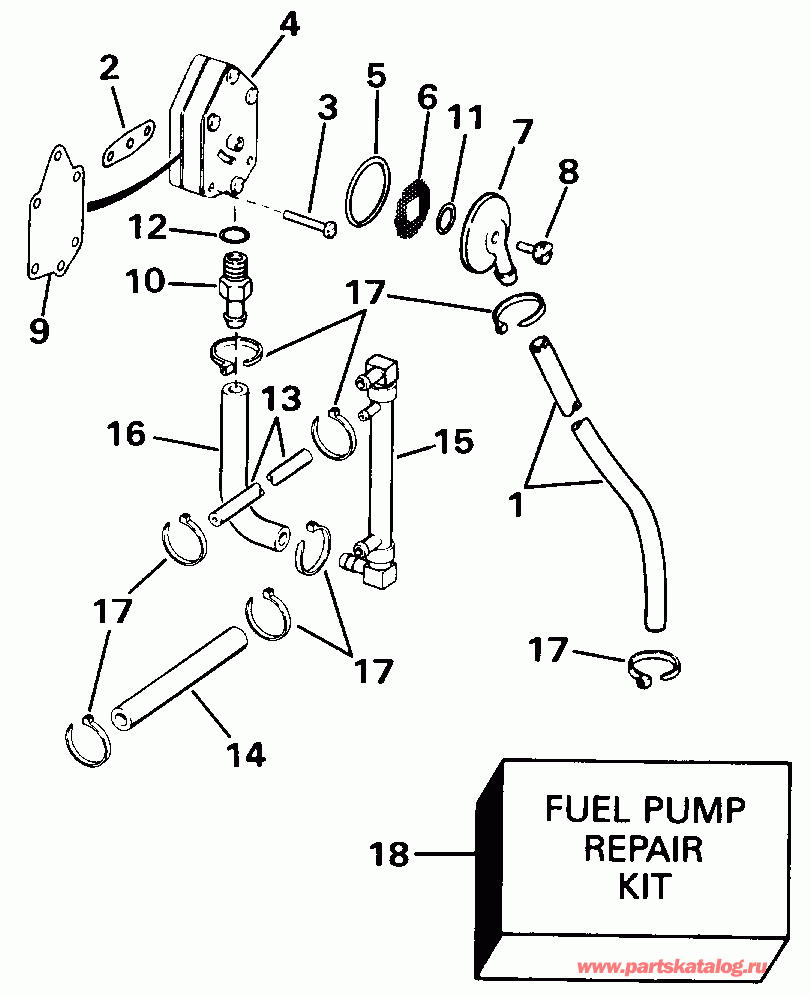 ��������� EVINRUDE E90JLEIE 1991  - 88 Models / 88 Models