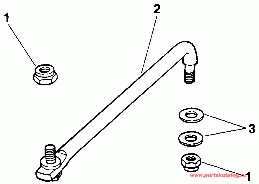 ��������� Evinrude E90TLEIE 1991  - ee������ ����������� Kit (w / ���������������� ��������� �������) - eering Link Kit (w/power Trim & Tilt)