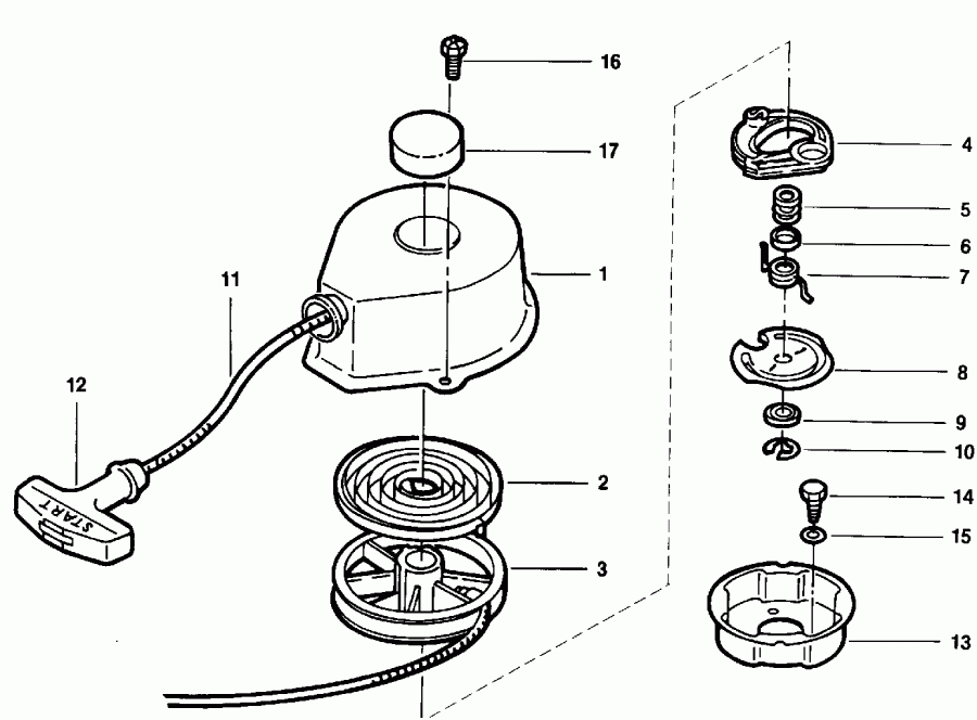 ����� ������� HE3REIC 1991  - coil ������� Assembly - coil Starter Assembly