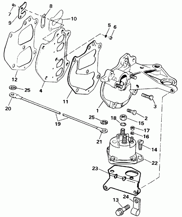��������� �������� ����� Evinrude TE10RELEIR 1991  - take Manifold - take ���������