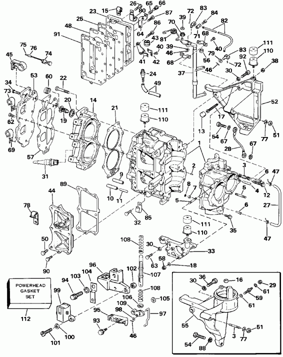 ��������� Evinrude TE115TLEIE 1991  - wer Trim/tilt Electrical