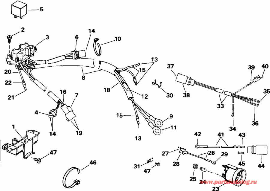 ��������� ������� TE150GLEIS 1991  - wer Trim/tilt Electrical - wer Trim / tilt ���������