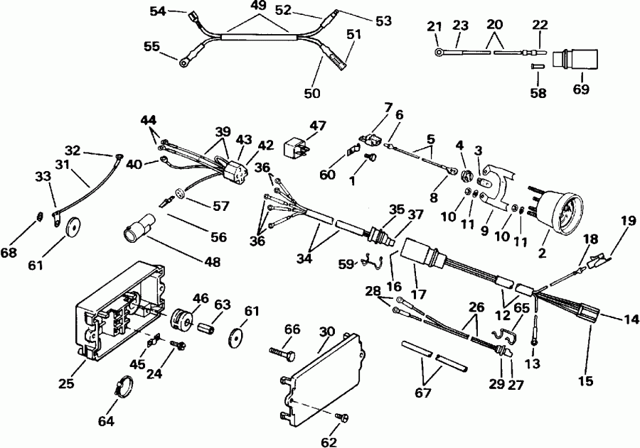 �������� ����� EVINRUDE VE120TLEIE 1991  - wer Trim / tilt ��������� / wer Trim/tilt Electrical