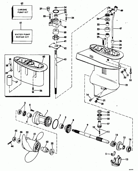 ����� EVINRUDE VE140TLEID 1991  - rburetor � ��������� ��������