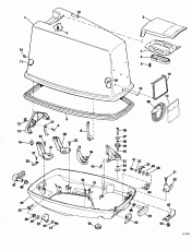 ������ ��������� (�����) - Evinrude 120-140 Models (Engine Cover - Evinrude 120-140 Models)