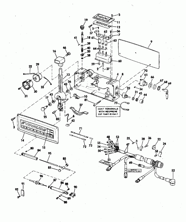 ��������� �������� ����� Evinrude VE150ELEIS 1991  - Standard Rotation / �������� Rotation