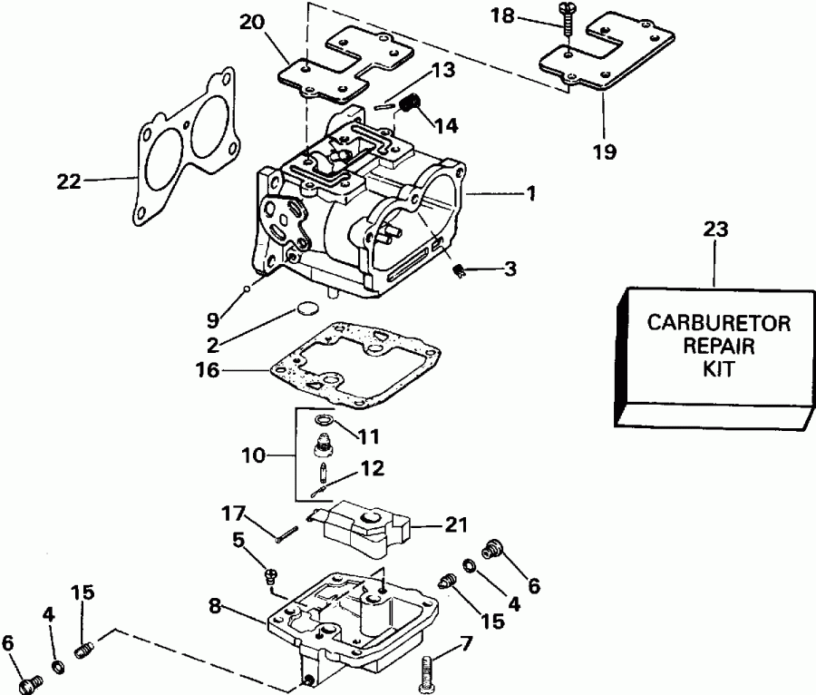 �������� ��������� ����� ������� VE150SLEIE 1991  - rburetor And Linkage - rburetor � ��������� ��������