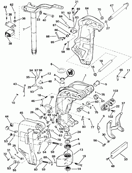 ��������� EVINRUDE VE150SLEIE 1991  - dsection - dsection