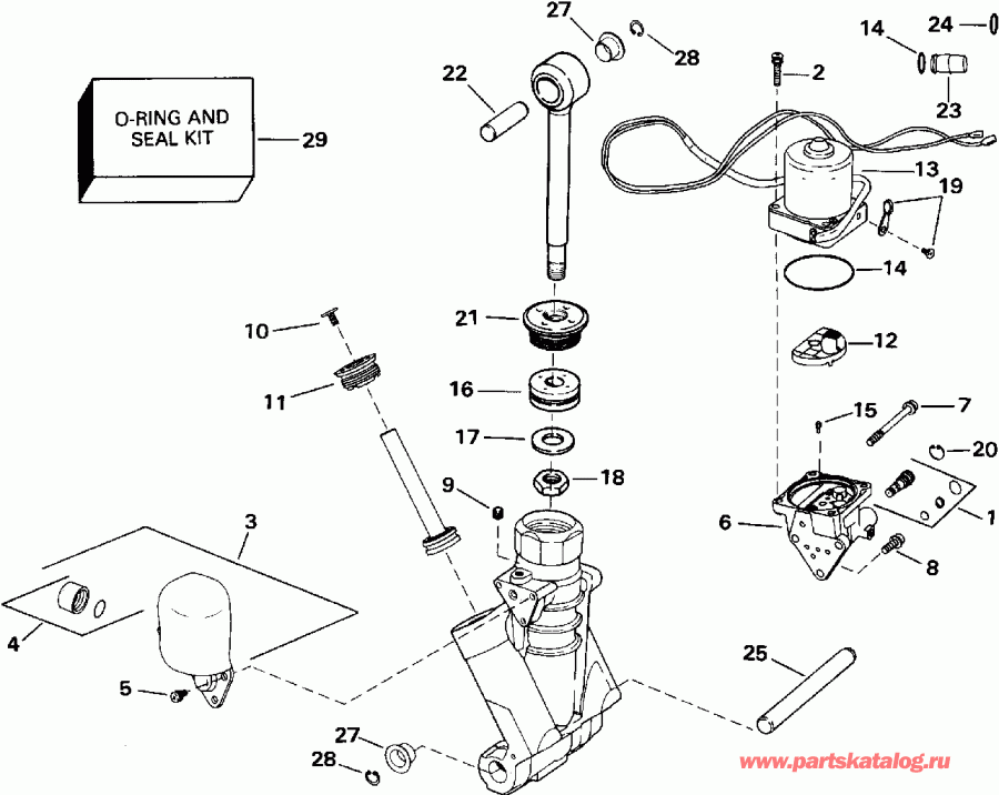 ��������� ����� ������� VE150SLEIE 1991  - wer Trim / tilt Hydraulic Assembly - wer Trim/tilt Hydraulic Assembly