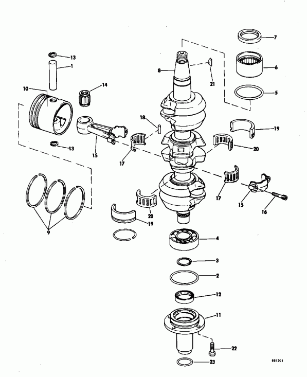  Evinrude VE150TLEIE 1991  - rburetor � ��������� �������� - rburetor And Linkage