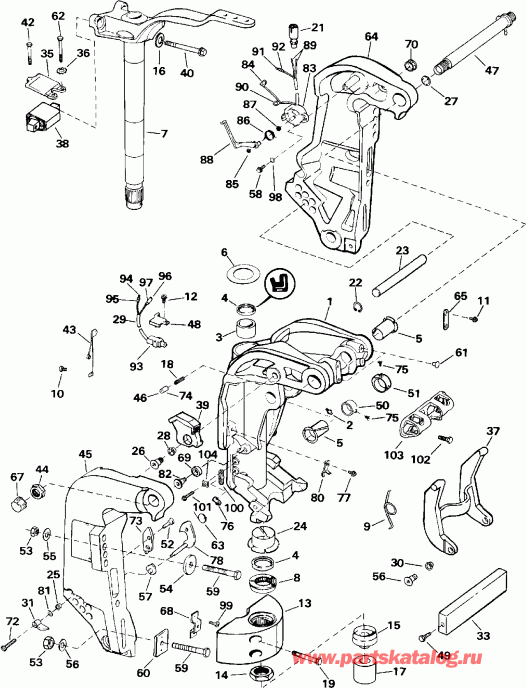 ����� Evinrude VE150TLEIE 1991  - dsection / dsection