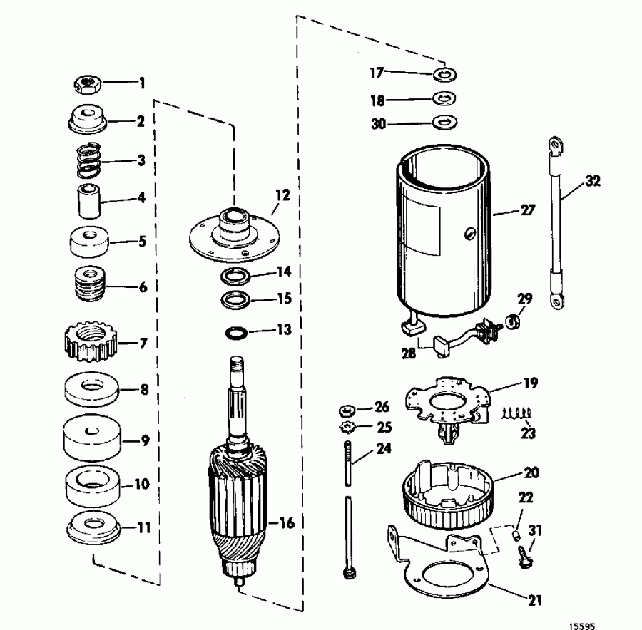 �������� ��������� ����� ������� VE150TXEIE 1991  - Johnson-150/175 Only - Johnson-150 / 175 Only