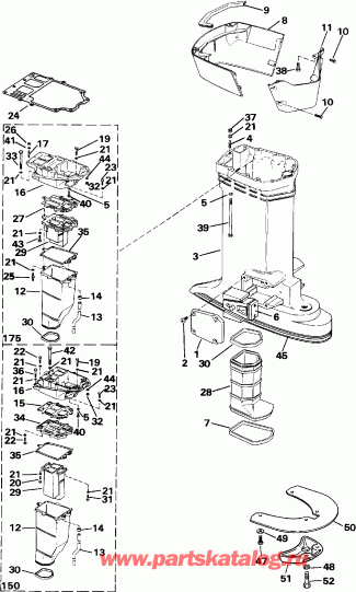 �������� ����� ������� VE150TXEIE 1991  - haust Housing