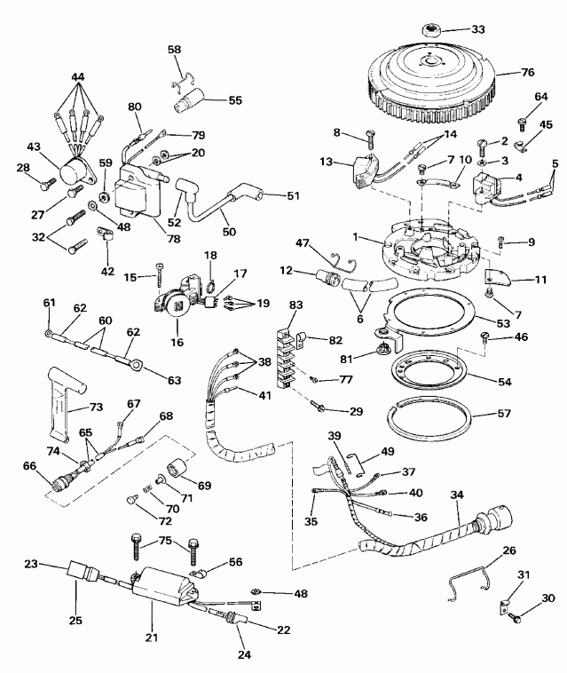 ��������� �������� ����� EVINRUDE VE175GLEIS 1991  - nition System - nition System