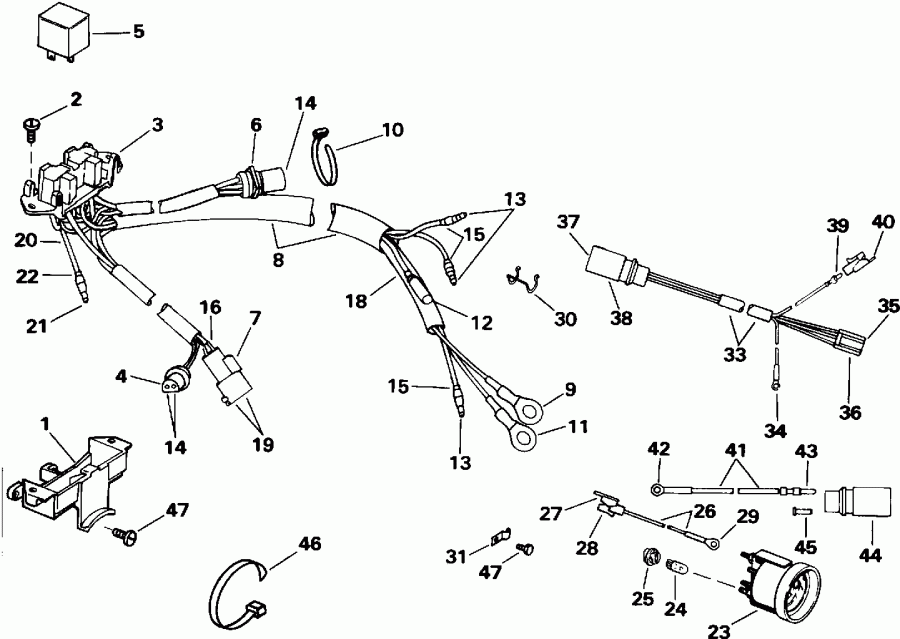 ��������� ��������� Evinrude VE175GLEIS 1991  - wer Trim/tilt Electrical - wer Trim / tilt ���������
