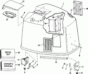 ������ ��������� (�����) - Johnson-175stl / ve175sl Only (Engine Cover - Johnson-175stl/ve175sl Only)