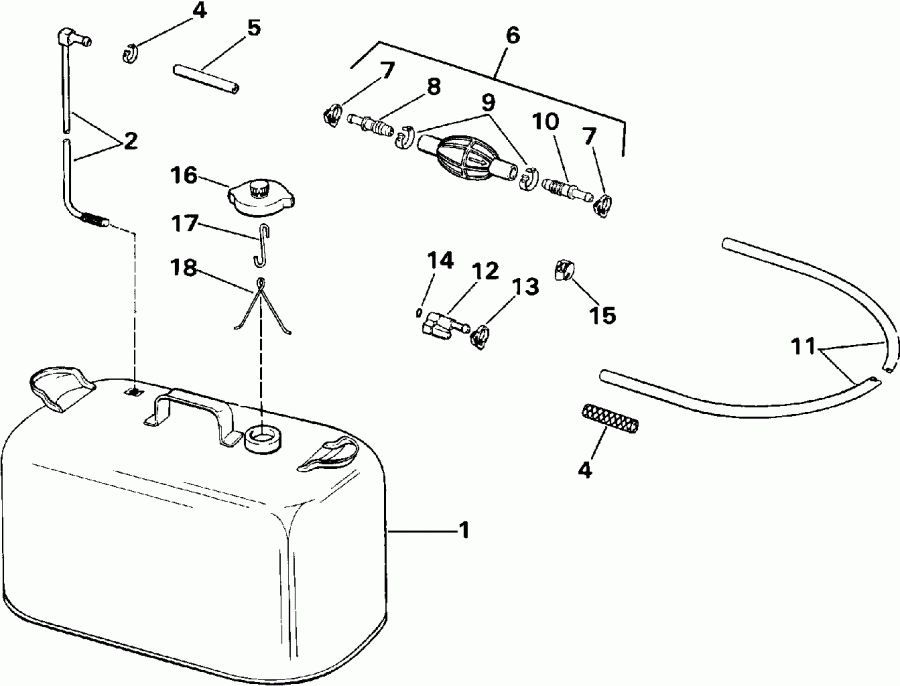  Evinrude VE175SLEID 1991  - el Tank