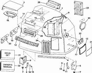 ������ ��������� (�����) - Evinrude (Engine Cover - Evinrude)