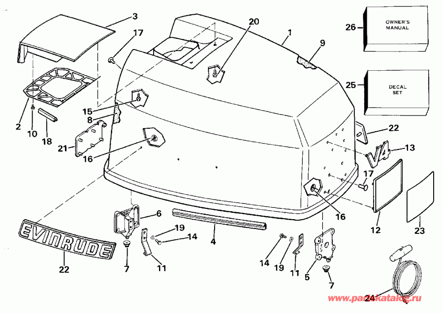 ��������� �������� ����� EVINRUDE VE175TXEID 1991  - Johnson-150 / 175 Only