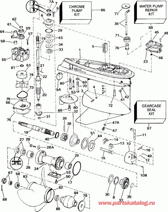����� Evinrude VE175TXEID 1991  - �������� Rotation