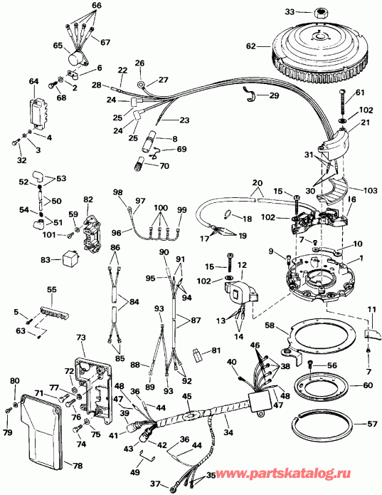 ��������� ����� EVINRUDE VE40EEIA 1991  - Electric Start Te-ttl Models / Electric Start Te-ttl Models
