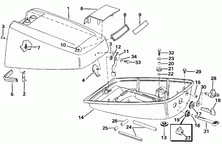 ��������� ����� Evinrude VE40TLEIA 1991  - Evinrude 25-40 / Evinrude 25-40