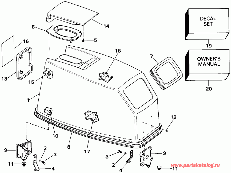 ��������� �������� ����� Evinrude VE50BEEIA 1991  - Evinrude ���� Start Only - Evinrude Rope Start Only