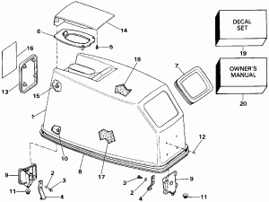 ������ ��������� (�����) - Evinrude ���� Start Only (Engine Cover - Evinrude Rope Start Only)