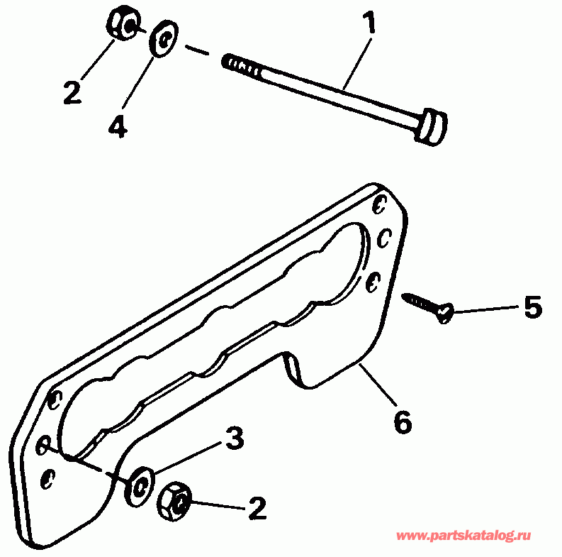 �������� ����� EVINRUDE VE50TLEIA 1991  - ansom Mount Kit - ansom ��������� Kit