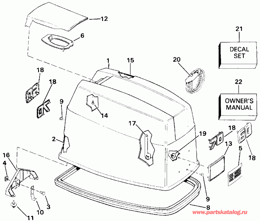 ��������� �������� ����� EVINRUDE VE70ELEIE 1991  - Evinrude