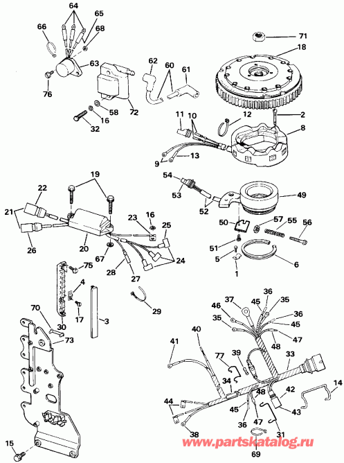 ��������� EVINRUDE VE70ELEIE 1991  - nition System