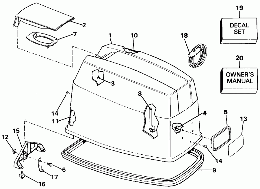 ��������� �������� ����� EVINRUDE VE70TLEIE 1991  - Johnson - Johnson
