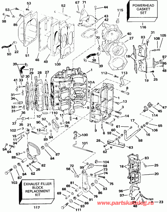 ����� ������� VE90MLEIE 1991  - linder & Crankcase / linder & ������ ���������