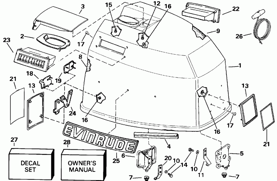 ��������� ��������� Evinrude VE90TLEIE 1991  - Evinrude