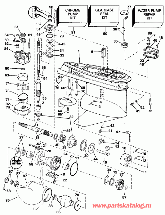 ��������� Evinrude E100WTLENE 1992  - arcase