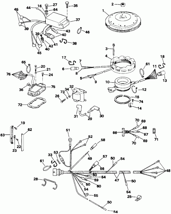   Evinrude E100WTLENE 1992  - nition System / nition System