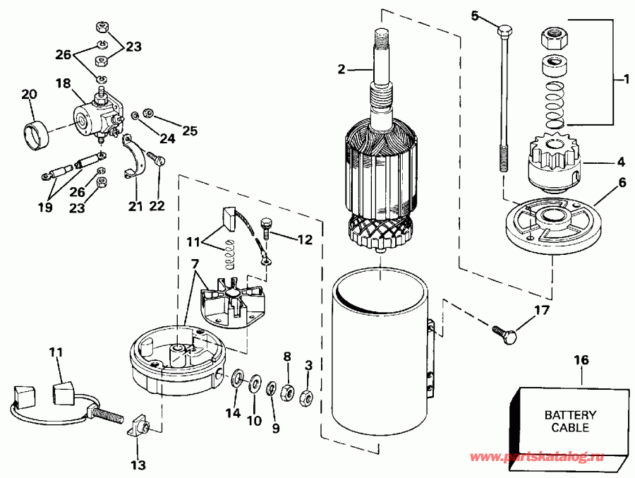  EVINRUDE E100WTXENE 1992  - ectric Starter & Solenoid