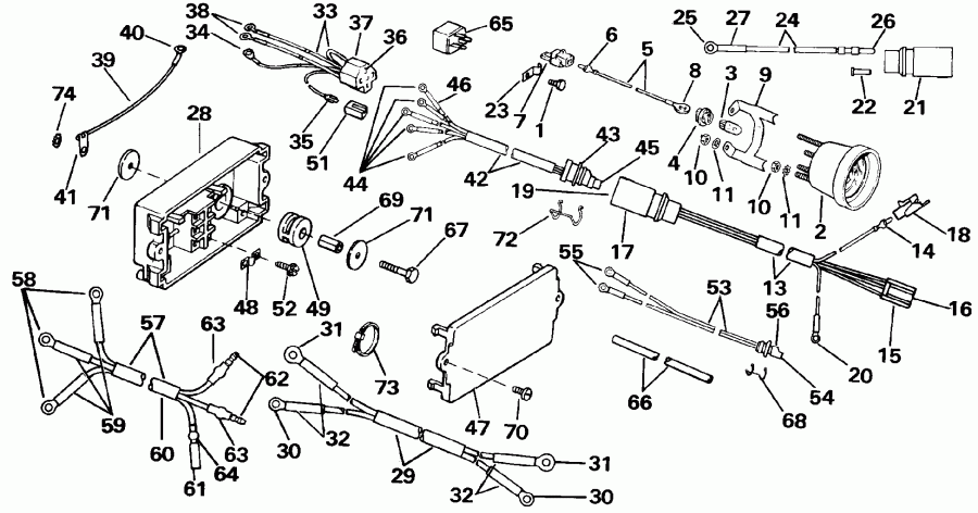 ��������� ��������� ������� E100WTXENE 1992  - wer Trim / tilt ��������� / wer Trim/tilt Electrical