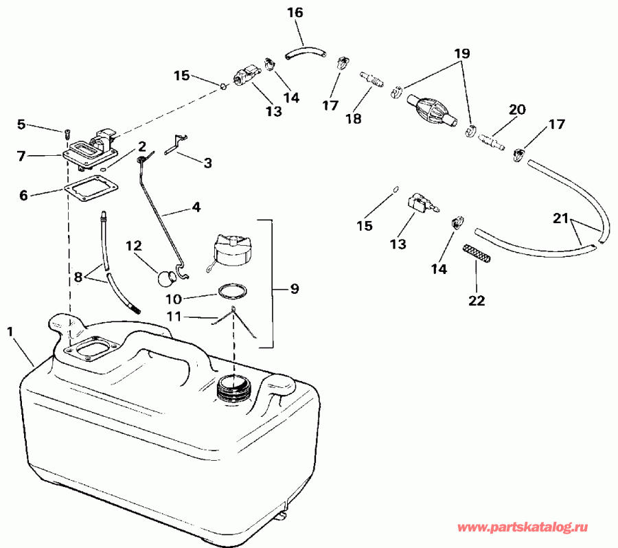 ��������� ����� EVINRUDE E10EENA 1992  - el Tank