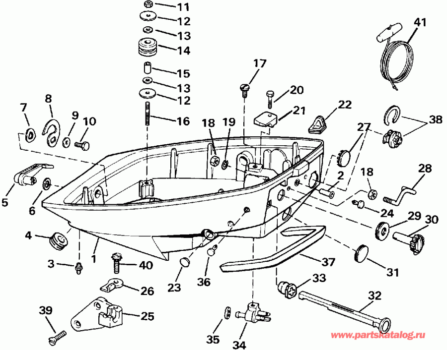 ��������� ��������� Evinrude E10ELENA 1992  - wer ������ ��������� (�����) - wer Engine Cover