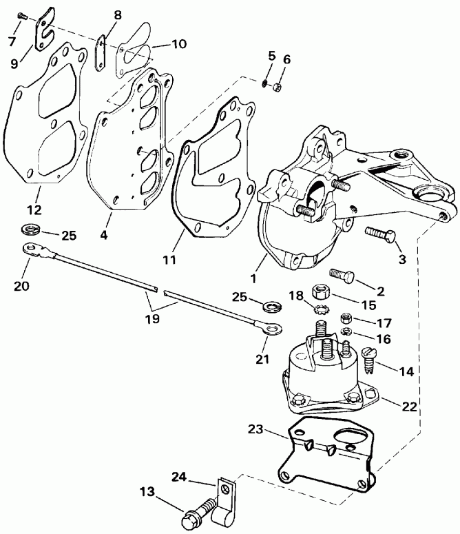�������� ����� Evinrude E10RLENA 1992  - take Manifold - take ���������