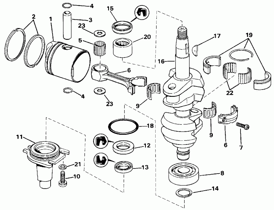  ������� E10SELENA 1992  - ank��� & ������� - ankshaft & Piston