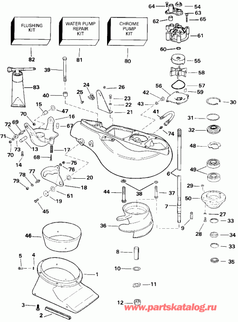 ��������� ����� EVINRUDE E115JLEND 1992  - t Drive Kit / t Drive Kit