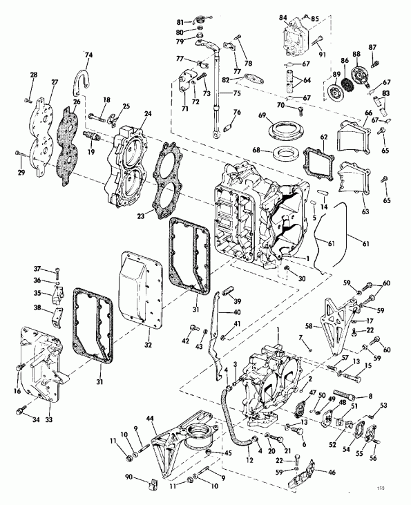 �������� ����� EVINRUDE E115MLEND 1992  - wer Trim / tilt ���������