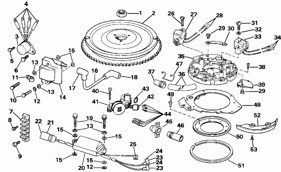 ��������� Evinrude E115TXEND 1992  - ectric Starter & Solenoid