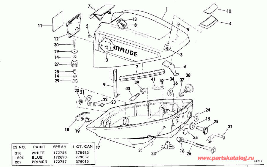��������� EVINRUDE E115TXEND 1992  - int Chart - int Chart